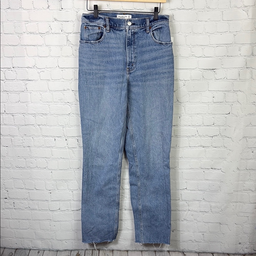 Abercrombie & Fitch Women's Straight Leg Jeans - Light Blue